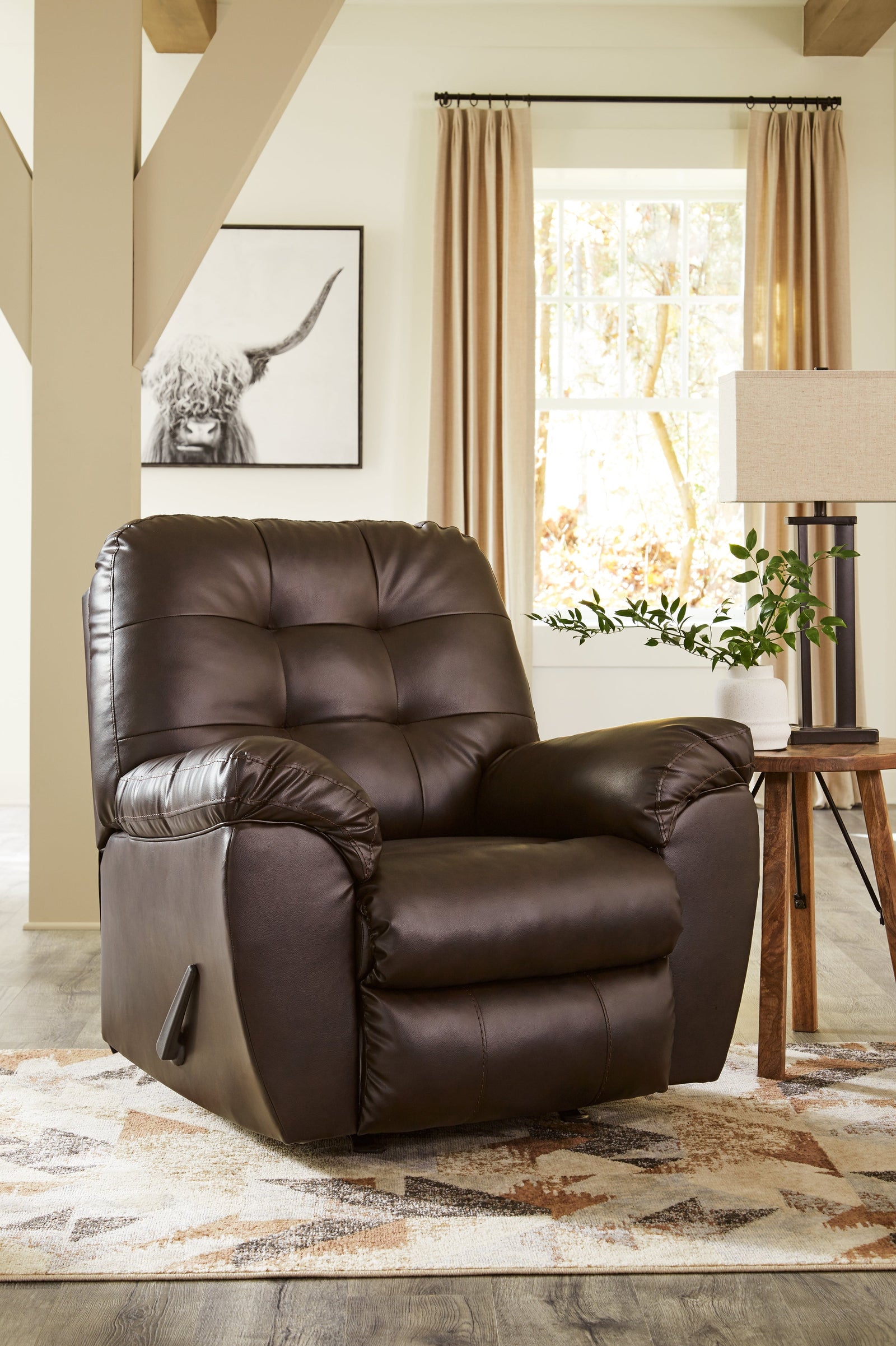 Donlen Chocolate Synthetic Recliner