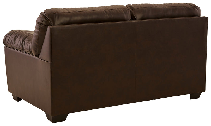 Donlen Chocolate Synthetic Loveseat