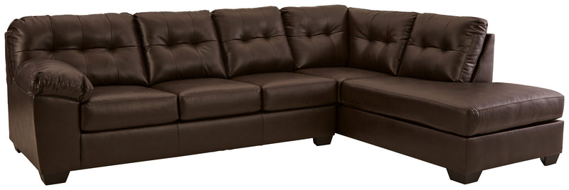 Donlen Chocolate 2-Piece Sectional With Chaise