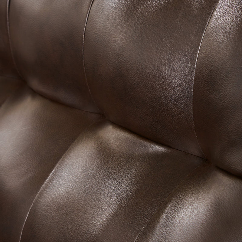 Donlen Chocolate Synthetic Loveseat