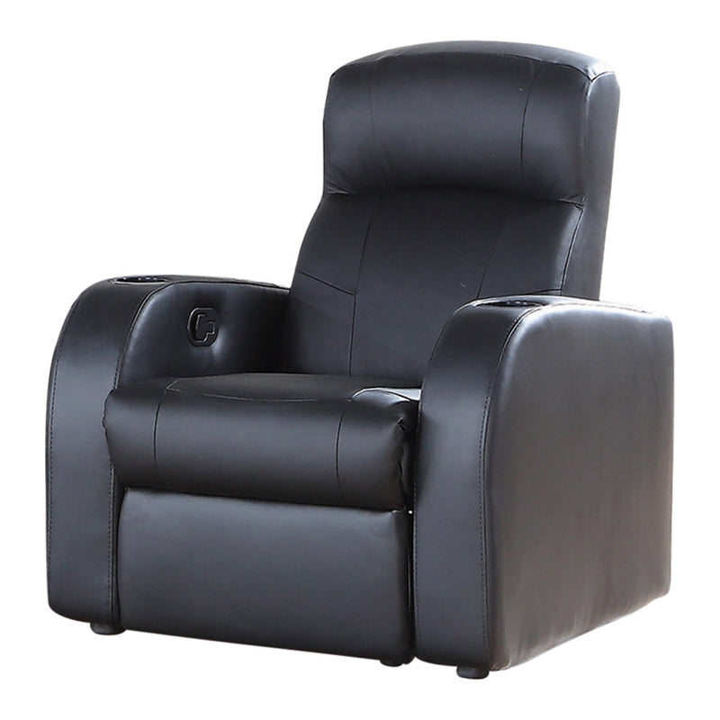 Cyrus Home Theater Upholstered Recliner Black