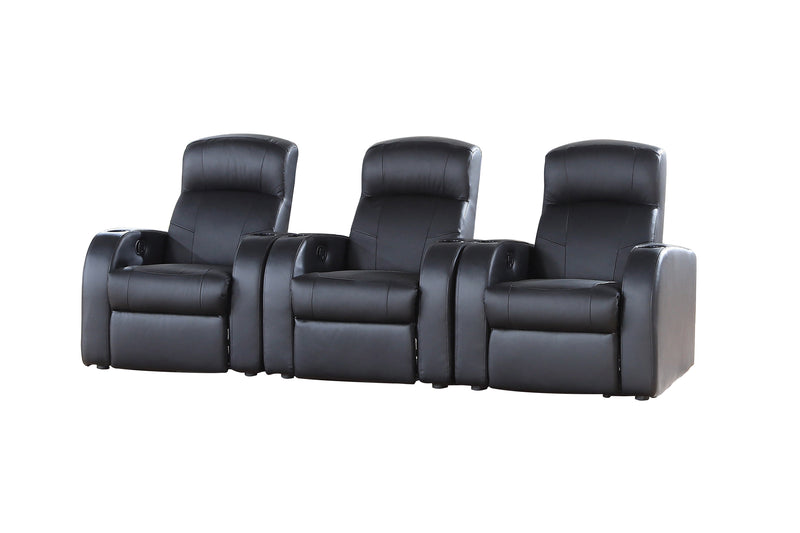 Cyrus Home Theater Upholstered Recliner Black