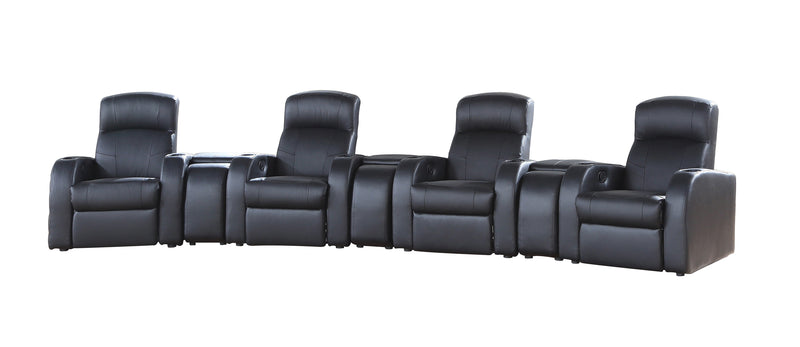 Cyrus Home Theater Upholstered Recliner Black