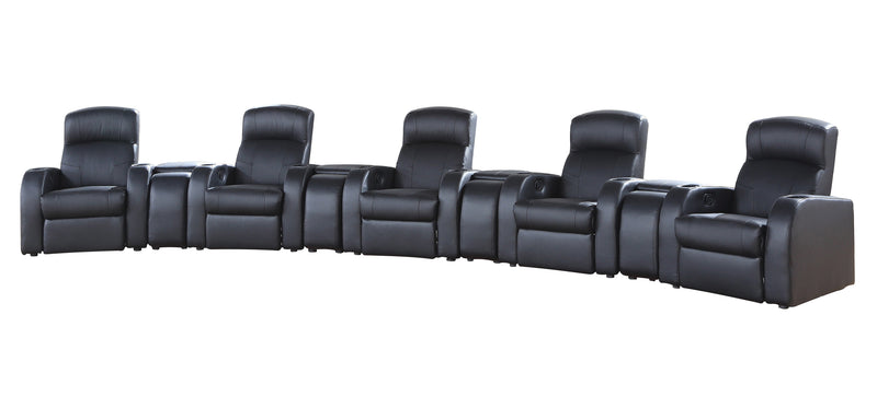 Cyrus Home Theater Upholstered Recliner Black