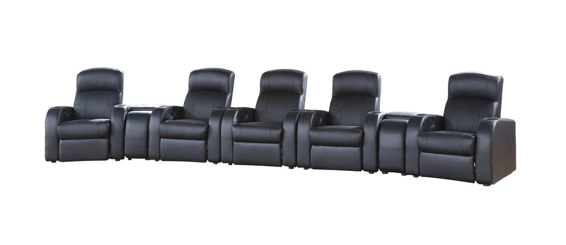 Cyrus Home Theater Upholstered Recliner Black