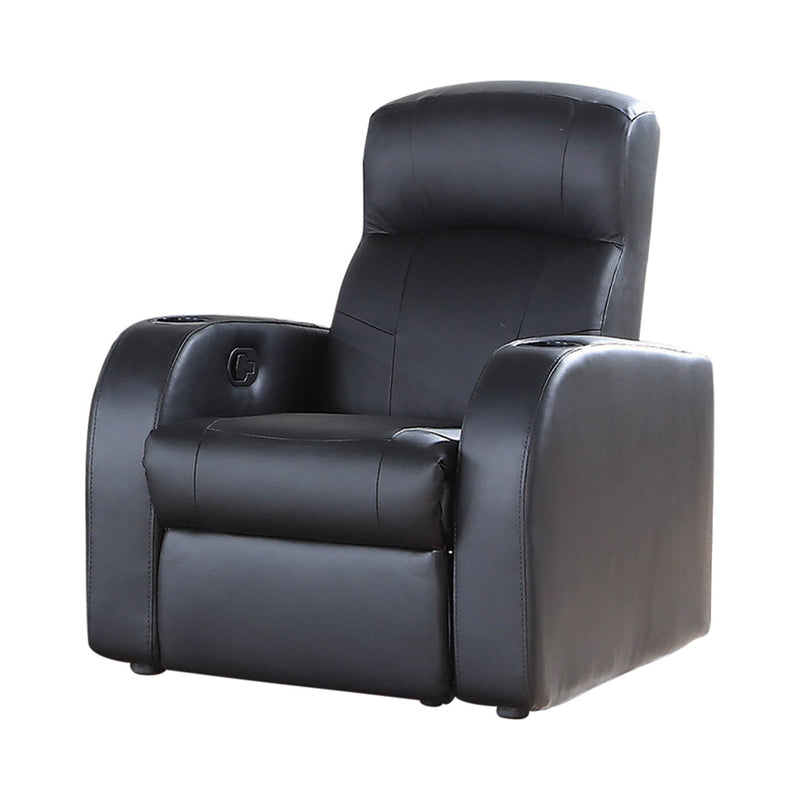 Cyrus Home Theater Upholstered Recliner Black