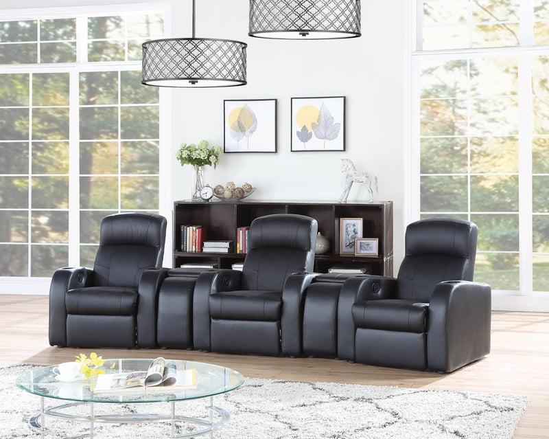 Cyrus Home Theater Upholstered Recliner Black