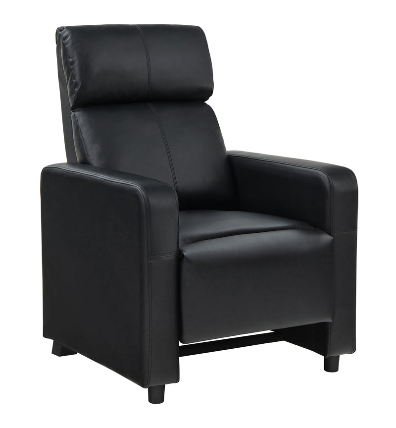 Toohey Upholstered Tufted Recliner Living Room Set Black