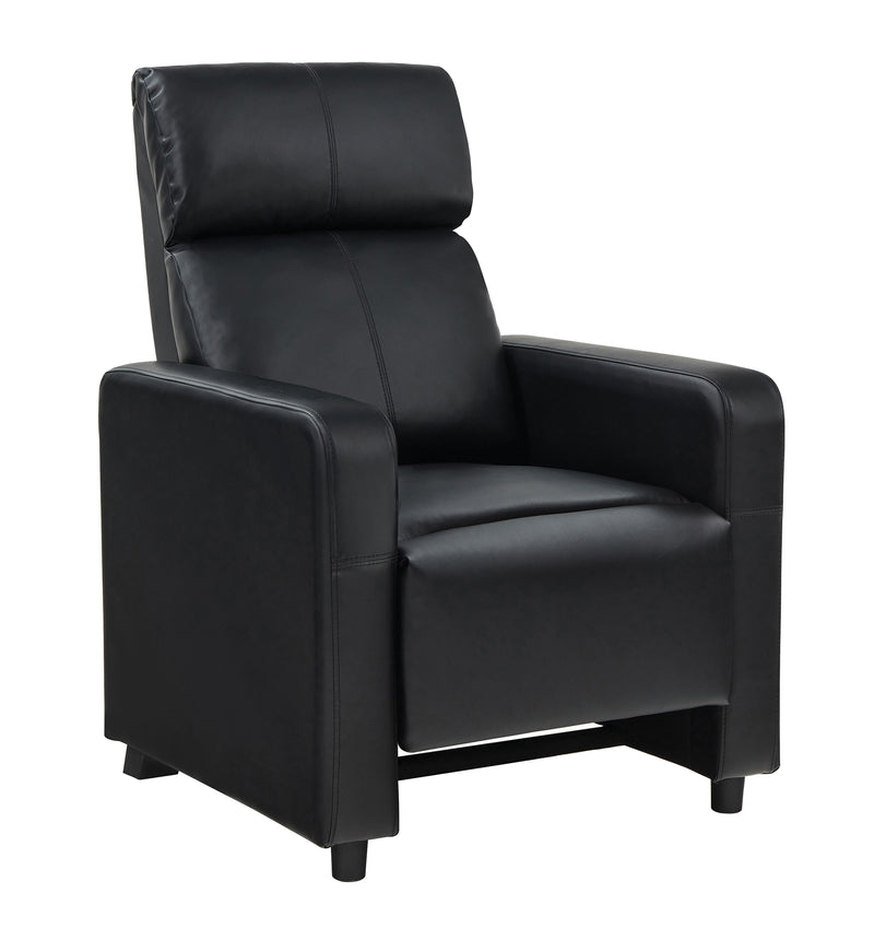 Toohey Upholstered Tufted Recliner Living Room Set Black