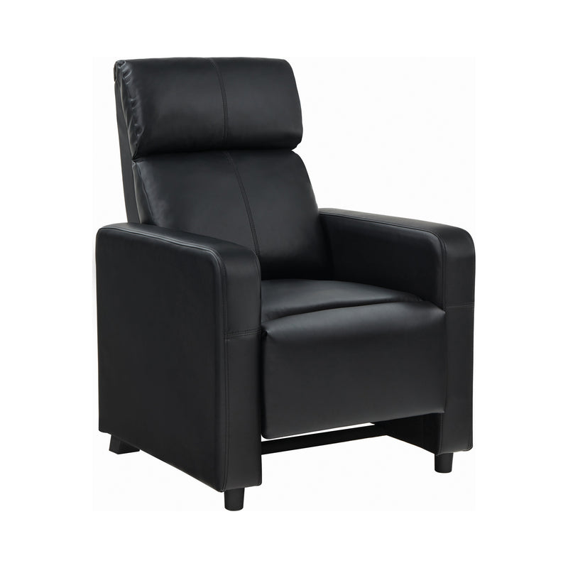 Toohey Home Theater Push Back Recliner Black