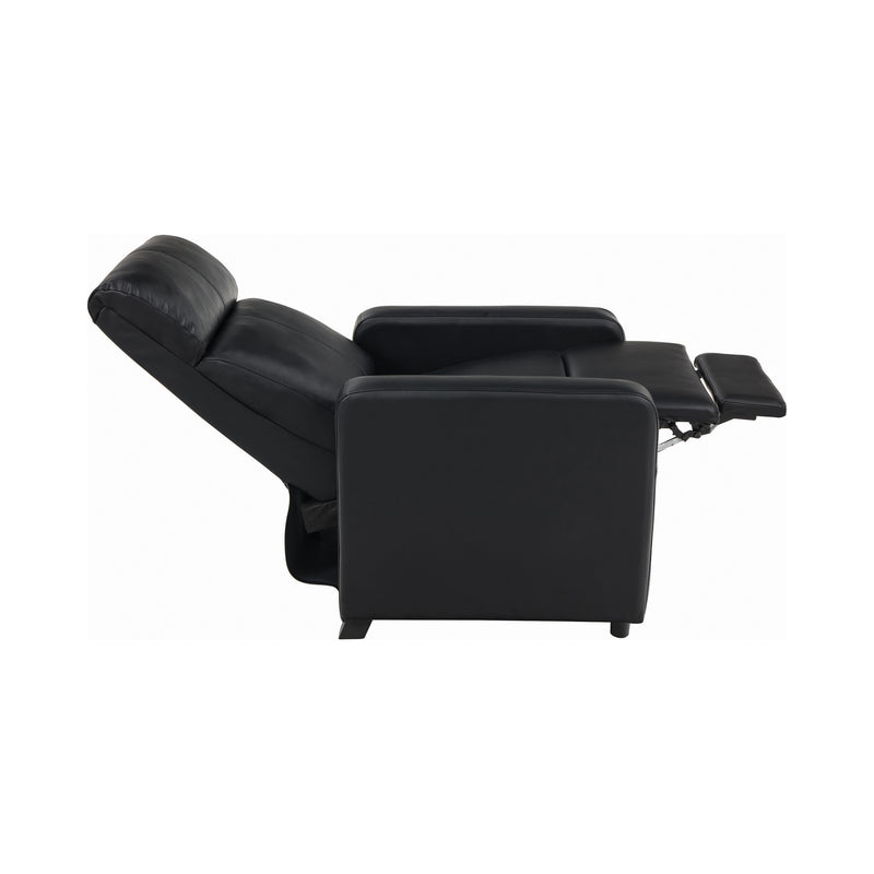 Toohey Home Theater Push Back Recliner Black