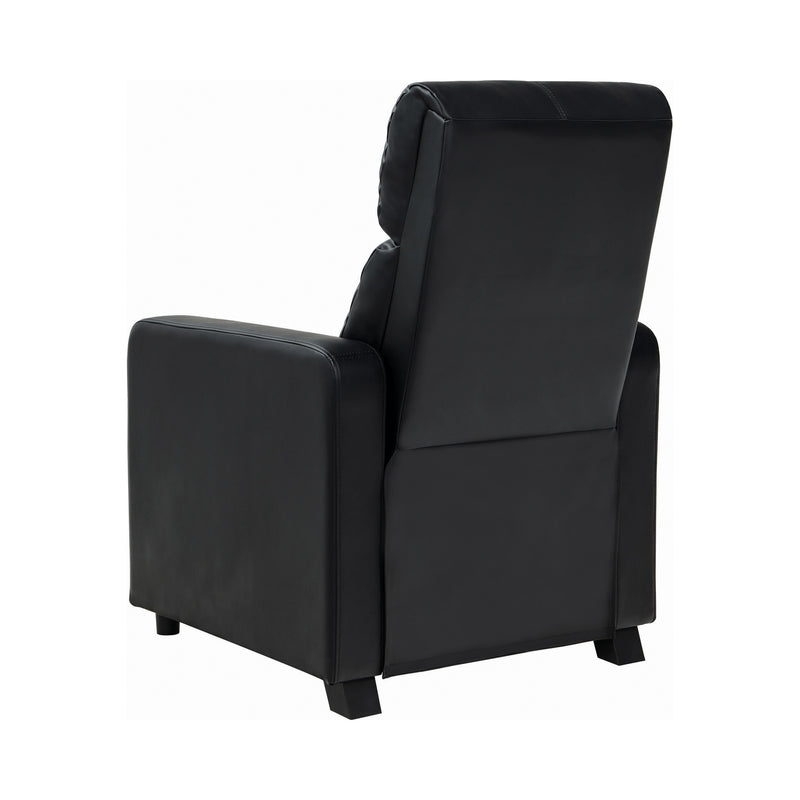 Toohey Home Theater Push Back Recliner Black