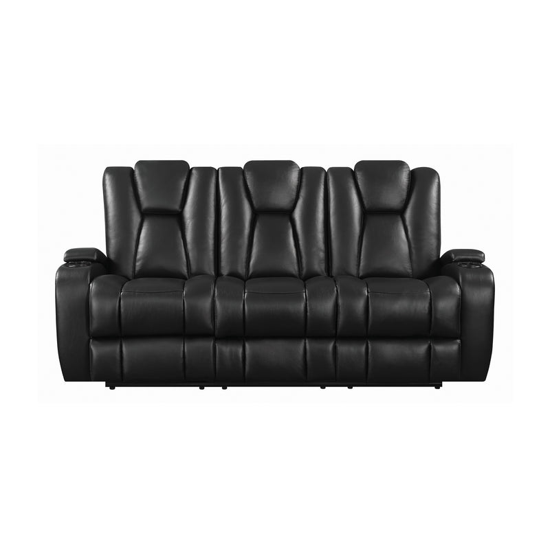 Delange Power^2 Sofa With Headrests Black