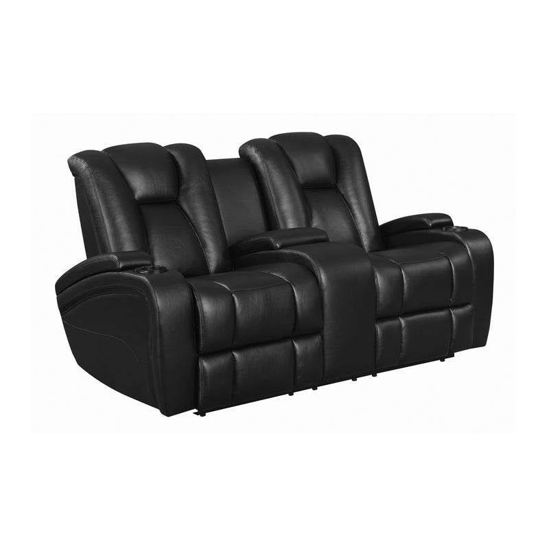 Delange Power^2 Sofa With Headrests Black