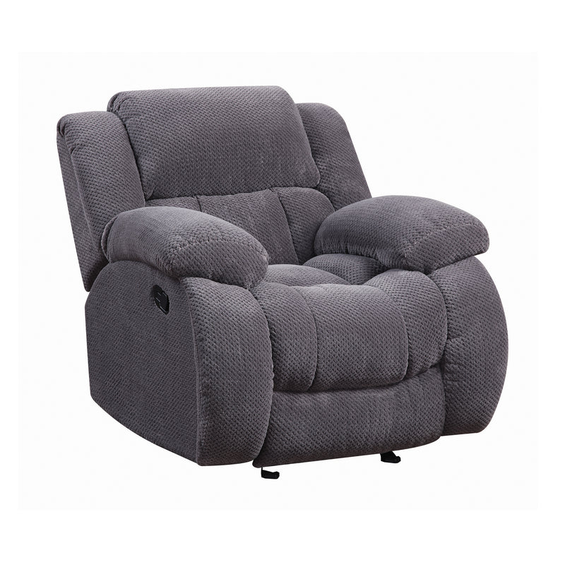 Weissman Upholstered Glider Recliner Charcoal