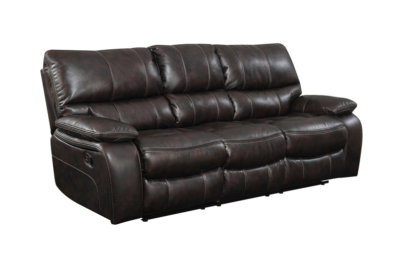 Willemse Motion Loveseat With Console Dark Brown