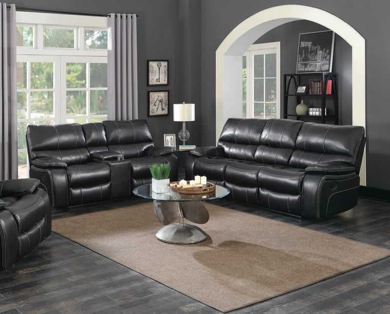 Willemse Motion Loveseat With Console Dark Brown