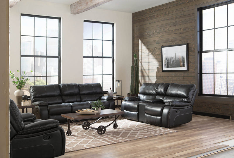 Willemse Motion Loveseat With Console Dark Brown