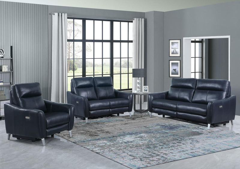 Derek Blue Upholstered 3 Pc Set