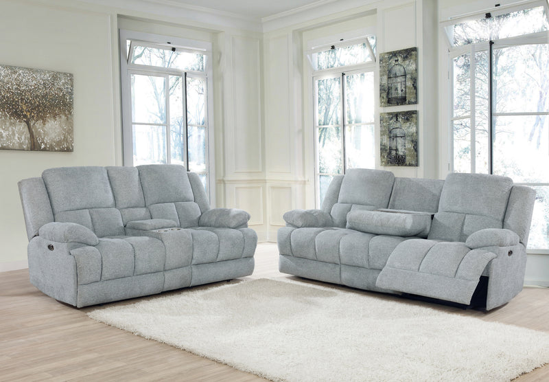 Waterbury Upholstered Power Sofa Grey