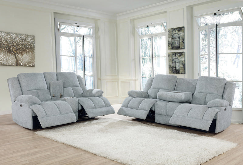 Waterbury Upholstered Power Sofa Grey