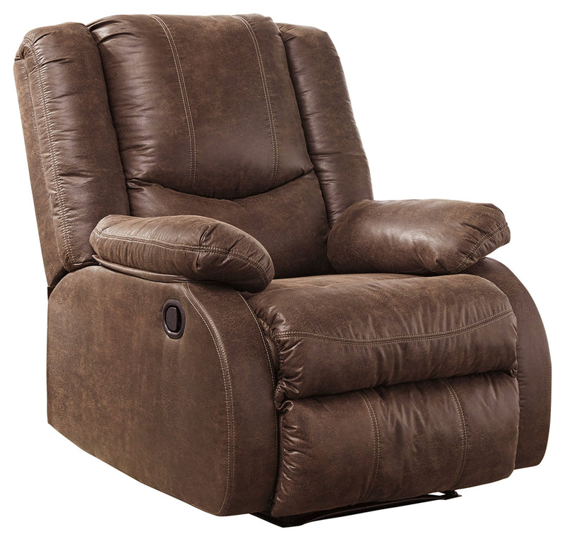 Bladewood Coffee Faux Leather Recliner