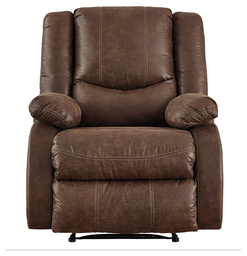 Bladewood Coffee Faux Leather Recliner