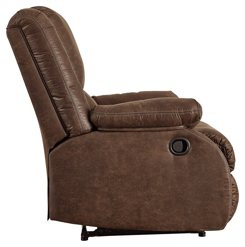 Bladewood Coffee Faux Leather Recliner