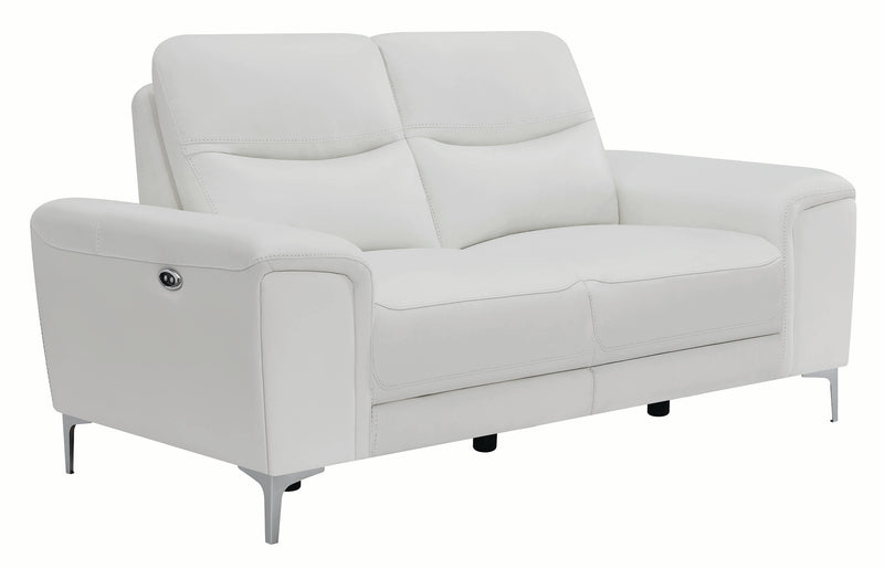 Largo 3 Piece Upholstered Power Living Room Set White