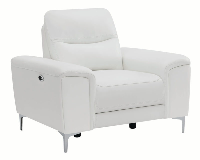 Largo 3 Piece Upholstered Power Living Room Set White