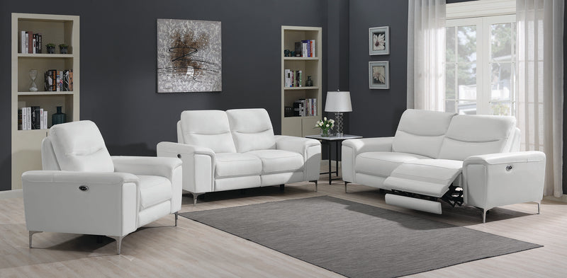 Largo Upholstered Power Recliner White