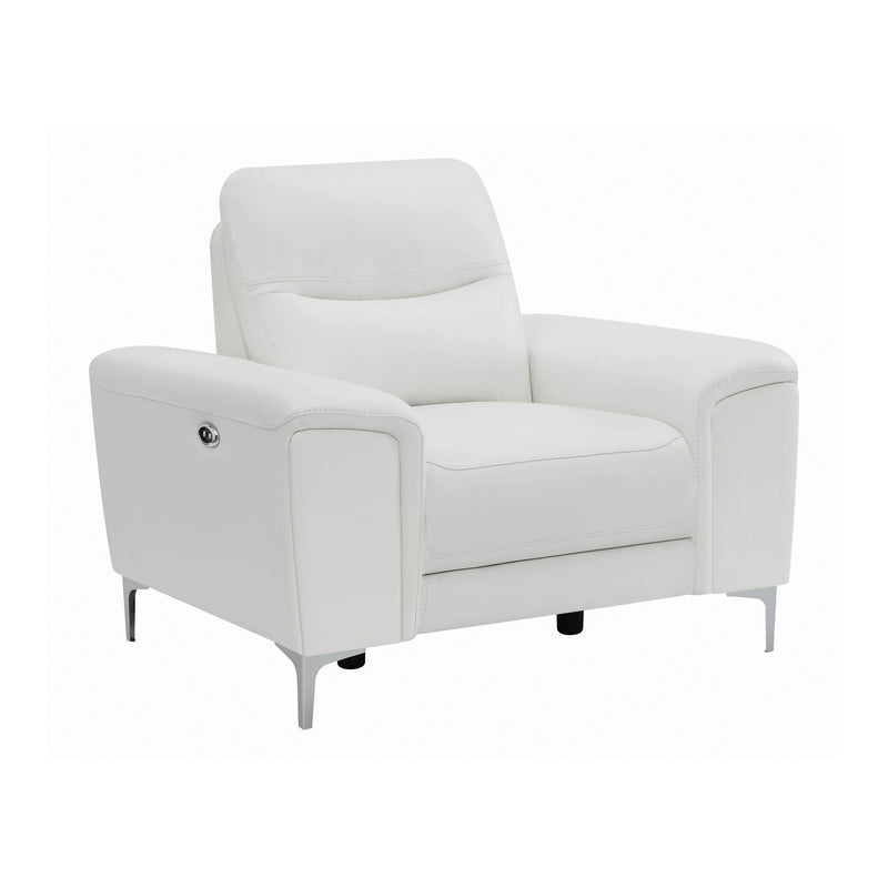 Largo 3 Piece Upholstered Power Living Room Set White