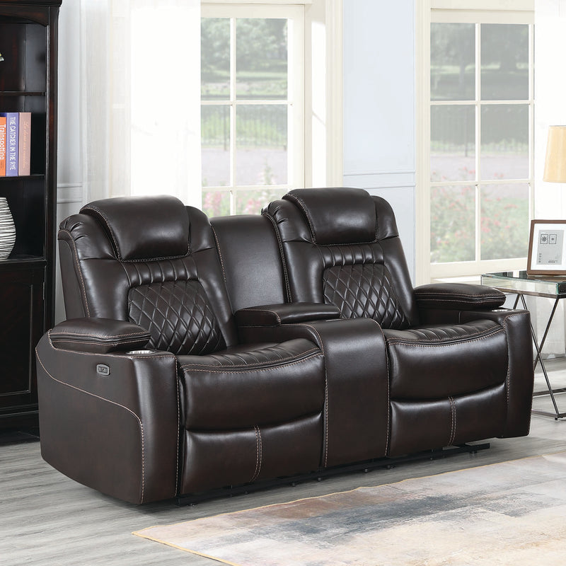 Korbach 2 piece Power^2 Living Room Set Espresso