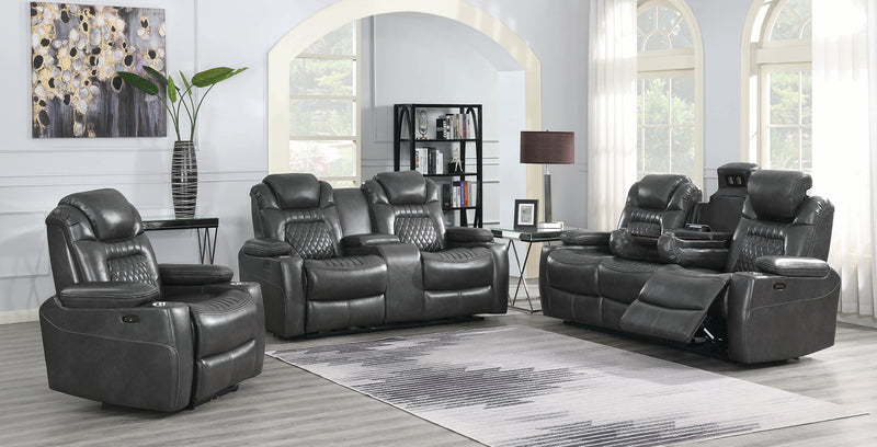 Korbach 2 piece Power^2 Living Room Set Espresso