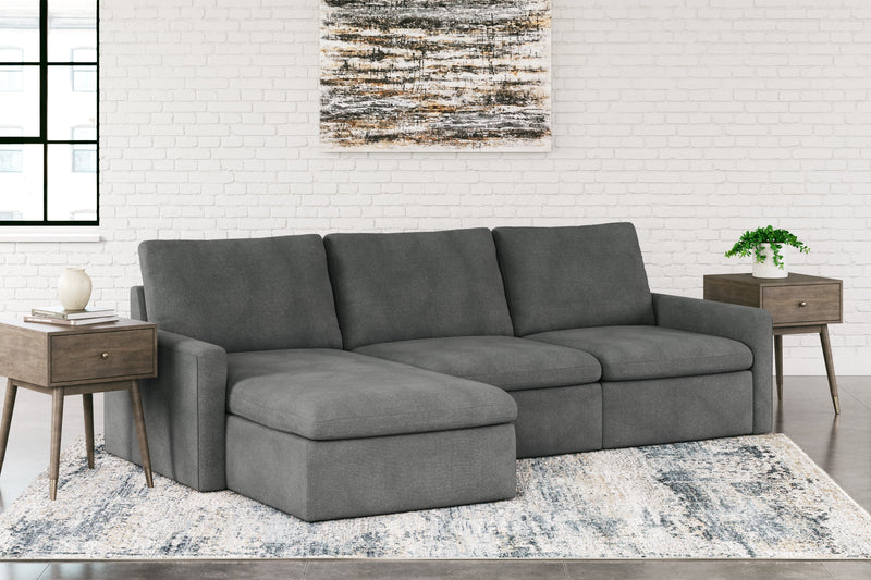 Hartsdale Granite 3-Piece Left Arm Facing Reclining Sofa Chaise