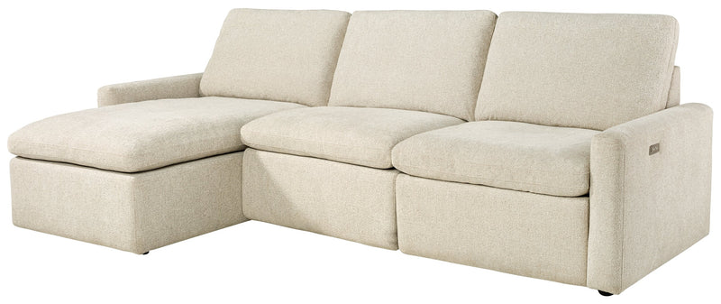 Hartsdale Linen 3-Piece Left Arm Facing Reclining Sofa Chaise