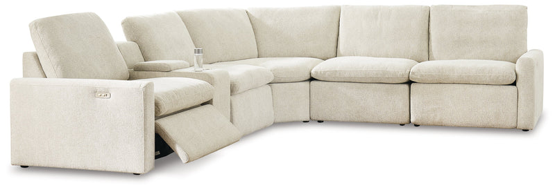 Hartsdale Linen 6-Piece Reclining Sectional With Console