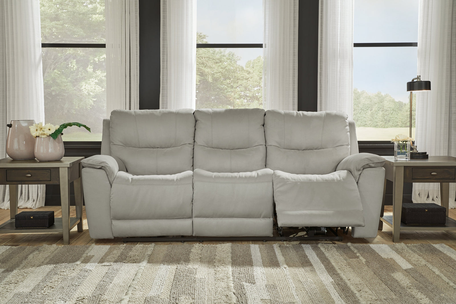 Next-gen Gaucho Fossil Microfiber Power Reclining Sofa