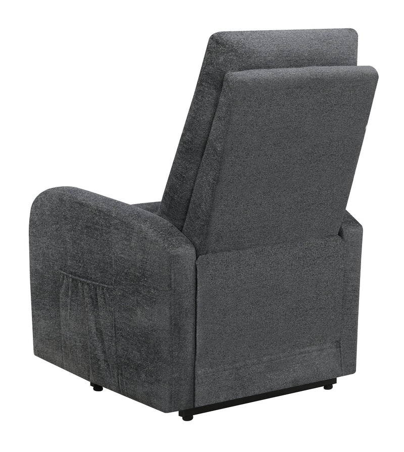 Howie Tufted Upholstered Power Lift Recliner Charcoal