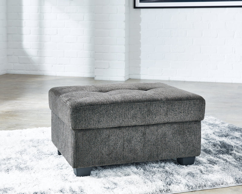 Kitler Smoke 2-Piece Sectional With Ottoman