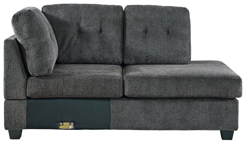 Kitler Smoke 2-Piece Sectional With Ottoman