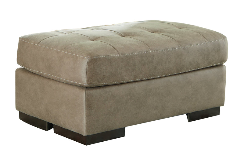 Maderla Pebble Faux Leather Ottoman