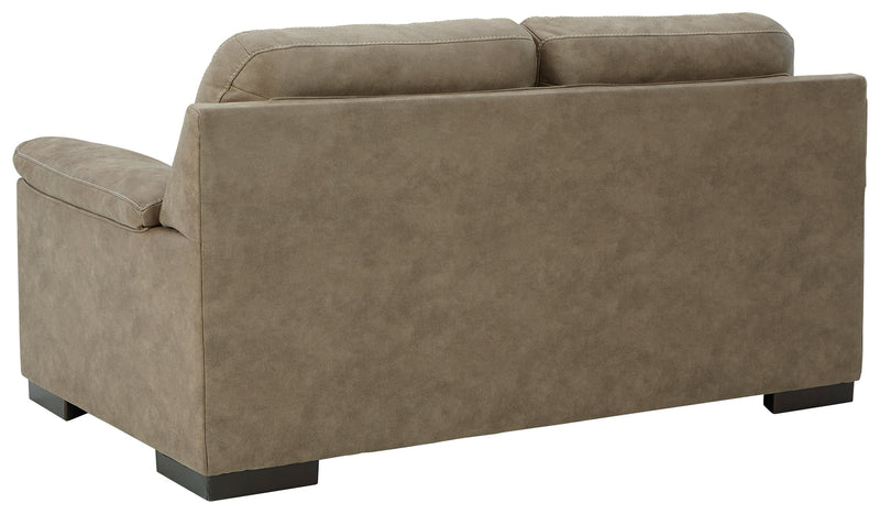 Maderla Pebble Faux Leather Loveseat