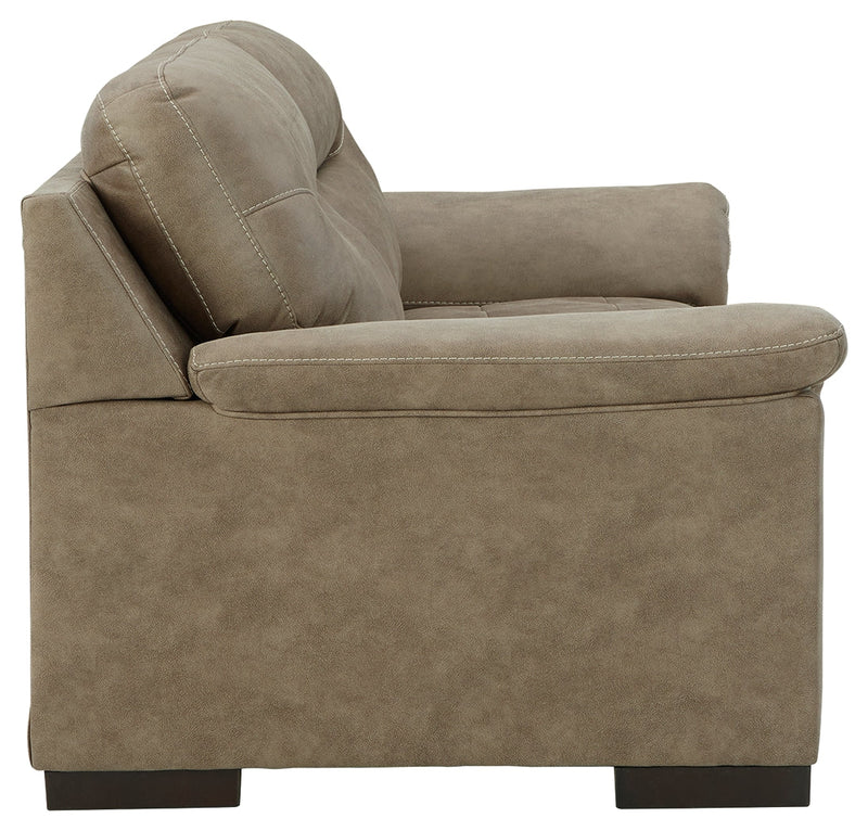 Maderla Pebble Faux Leather Loveseat