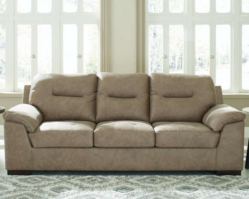 Maderla Pebble Faux Leather Sofa