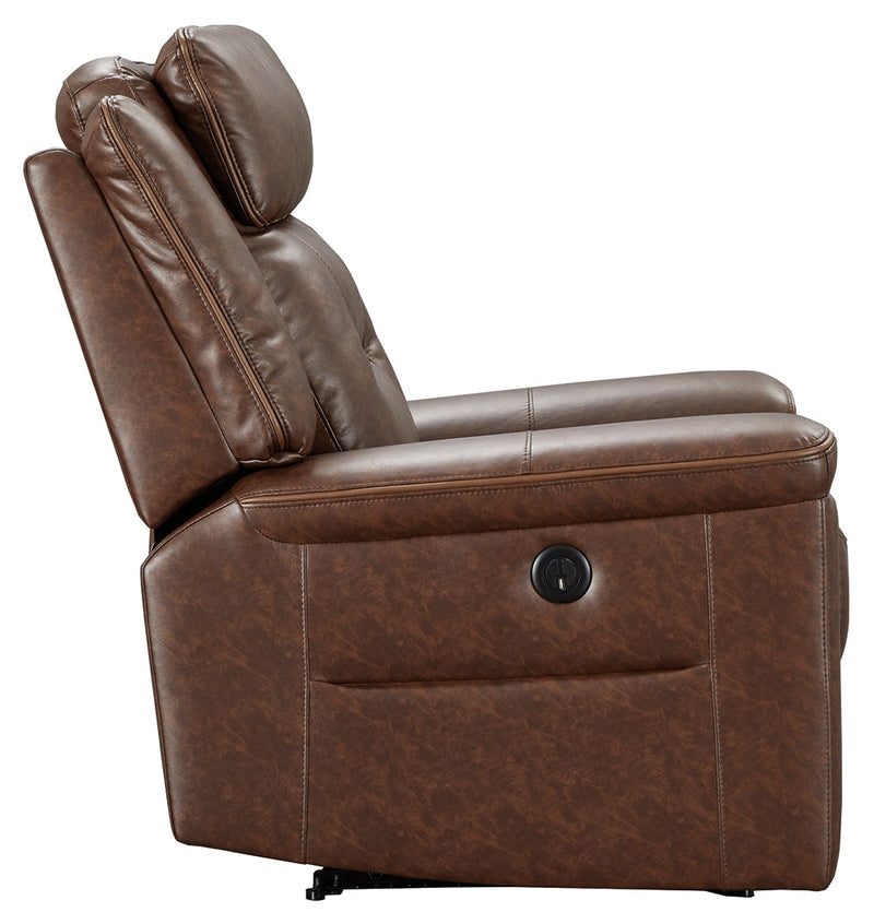 Mcadoo Caramel Microfiber Power Recliner