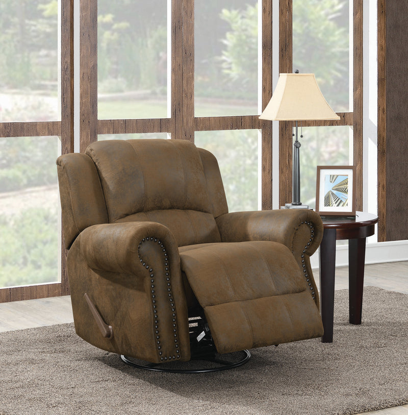 Sir Rawlinson Swivel Rocker Recliner Buckskin Brown