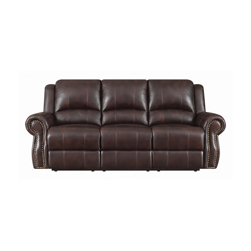 Sir Rawlinson Nailhead Trim Motion Sofa Dark Brown