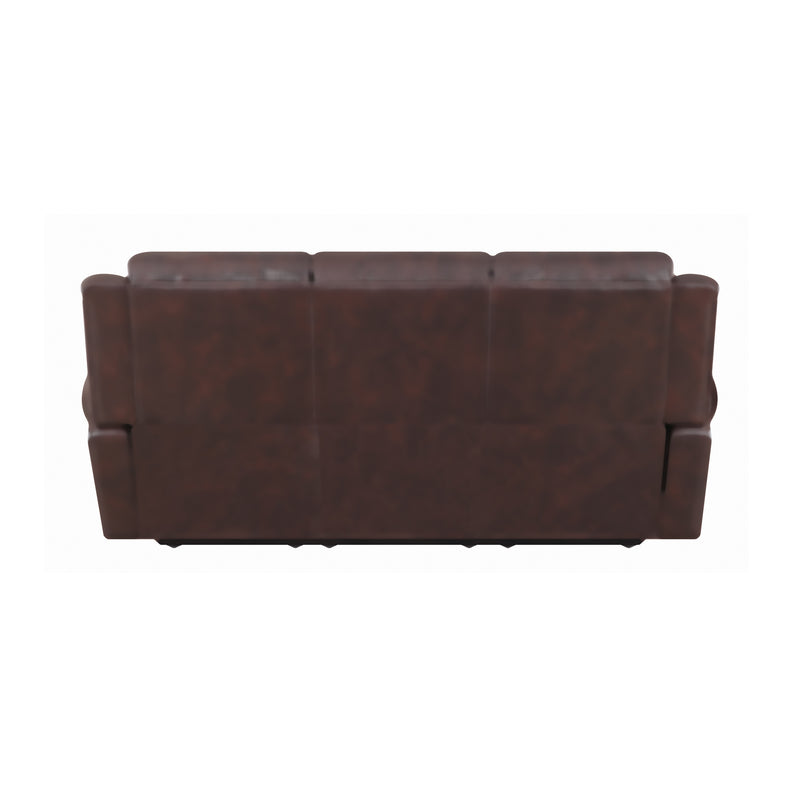 Sir Rawlinson Nailhead Trim Motion Sofa Dark Brown