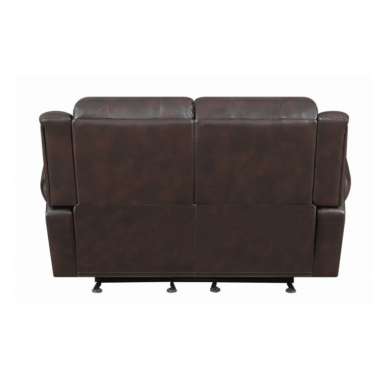 Sir Rawlinson Nailhead Trim Glider Loveseat Dark Brown